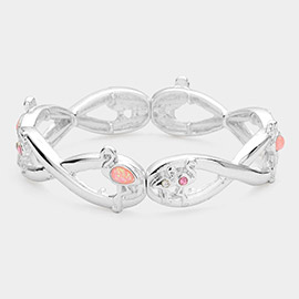 Flamingo Accented Stretch Bracelet