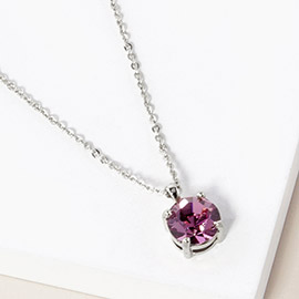 June - Birthstone Pendant Necklace