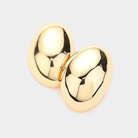 Metal Oval Earrings