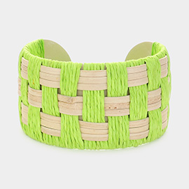 Raffia Weave Cuff Bracelet