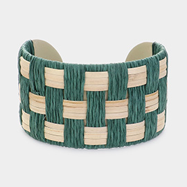 Raffia Weave Cuff Bracelet