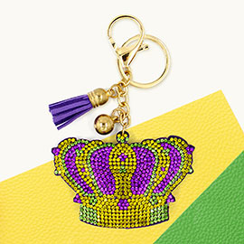 Bling Mardi Gras Crown Keychain