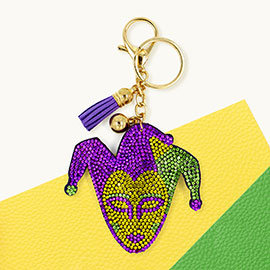 Bling Mardi Gras Jester Key Chain