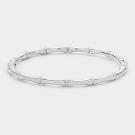 Stainless Steel Metal Bamboo Bangle Bracelet