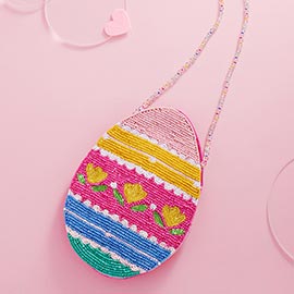 Easter Egg Beaded Mini Crossbody Bag