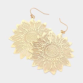 Filigree Flower Dangle Earrings