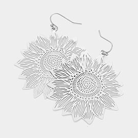 Filigree Flower Dangle Earrings