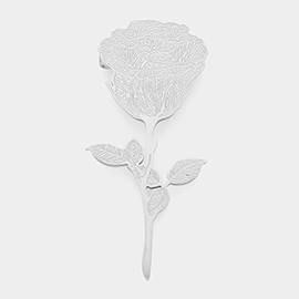 Metal Rose Pin Brooch