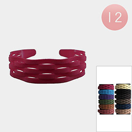 12PCS - Solid Abstract Headband