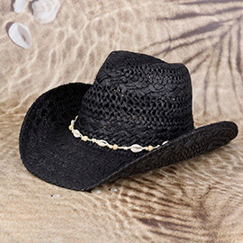 Bead Shells Band Cowboy Cowgirl Handmade Hat