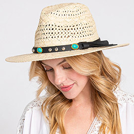 Straw Handmade Sun Hat With Beaded Band