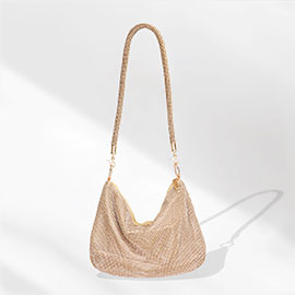 Bling Mesh Soft Evening Shoulder Bag / Crossbody Bag