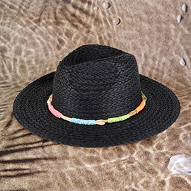 Multi Color Straw Band Straw Hat