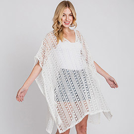 Crochet Cover-Up Kimono Poncho