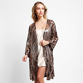 Sequin Cover-Up Kimono Poncho