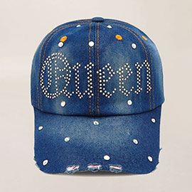 Bling Studded Queen Message  Baseball Cap