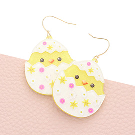 Resin Easter Chick Dangle Earrings