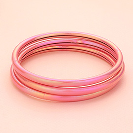 3PCS - Metallic Multi Layered Bangle Bracelets