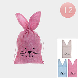 12PCS - Bunny Fabric Gift Bags