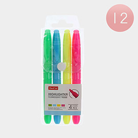 12 SET OF 4 - Highlighter Set