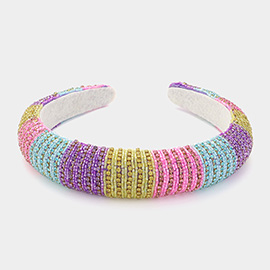 Easter Color Stone Embellished Seed Beaded Headband