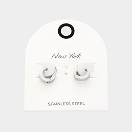 SECRET BOX_Stainless Steel Mini Hoop Earrings