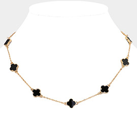 Quatrefoil Station Necklace