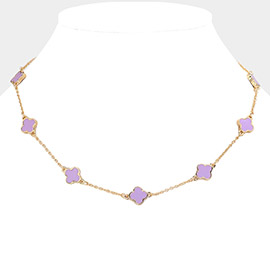 Quatrefoil Station Necklace