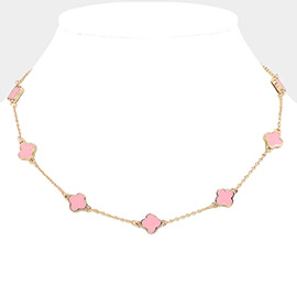 Quatrefoil Station Necklace