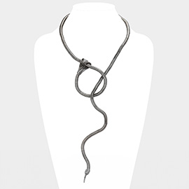 Metal Snake Adjustable Necklace