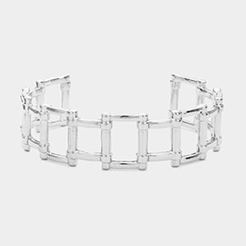 Metal Open Square Cuff Bracelet