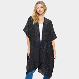 Bling Studded Embellished Kimono Poncho