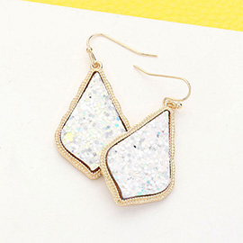 Sparkly Moroccan Drop Frame Dangle Earrings