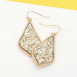 Sparkly Moroccan Drop Frame Dangle Earrings