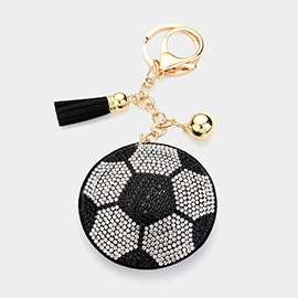 Bling Soccer Keychain