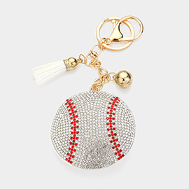 Bling Baseball Keychain