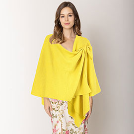 Shoulder Strap Solid Ruana Poncho