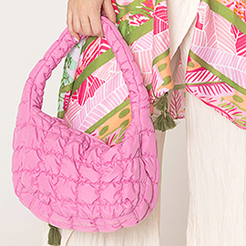 Quilted Puffer Tote / Shoulder Bag Cloud Bag