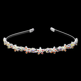 CZ Flower Cluster Headband