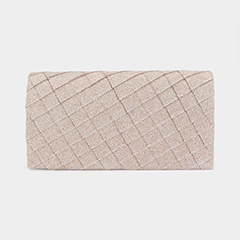 Quilted Sparkly Clutch Bag / Crossbody Bag