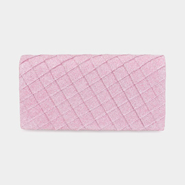 Quilted Sparkly Clutch Bag / Crossbody Bag