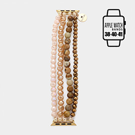 Faceted Beads Natural Stone Beaded Multi Layered Apple Watch Band