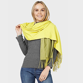 Reversible Solid Shawl Oblong Scarf