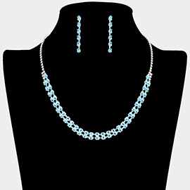 CZ Marquise Rhinestone Paved Necklace