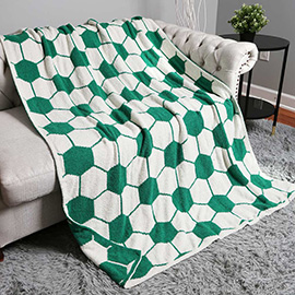 Soccer Reversible Throw Blanket