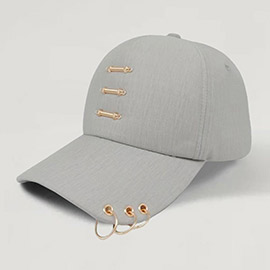 Metal Ring Pointed Baseball Cap