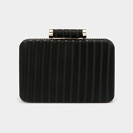 Solid Embossed Clutch / Crossbody Bag