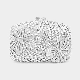 Crystal Rhinestone Floral Clutch / Tote / Shoulder Bag