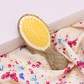 Bling Rhinestone Pave Mini Hair Brush