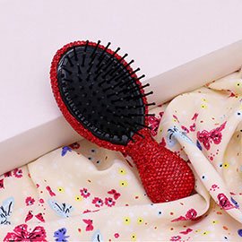 Bling Rhinestone Pave Mini Hair Brush